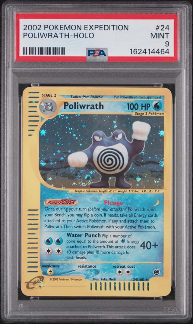 2002 Pokemon Expedition Poliwrath Holo #24 PSA 9 Mint