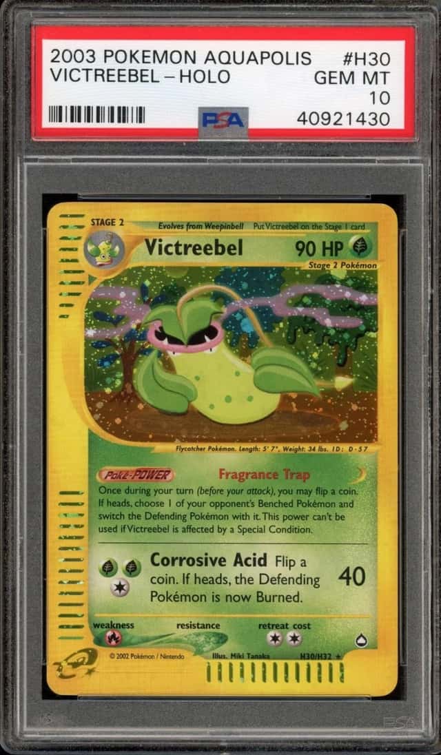 Pokemon Victreebel Holo Aquapolis H30/147 PSA 10 Gem Mint