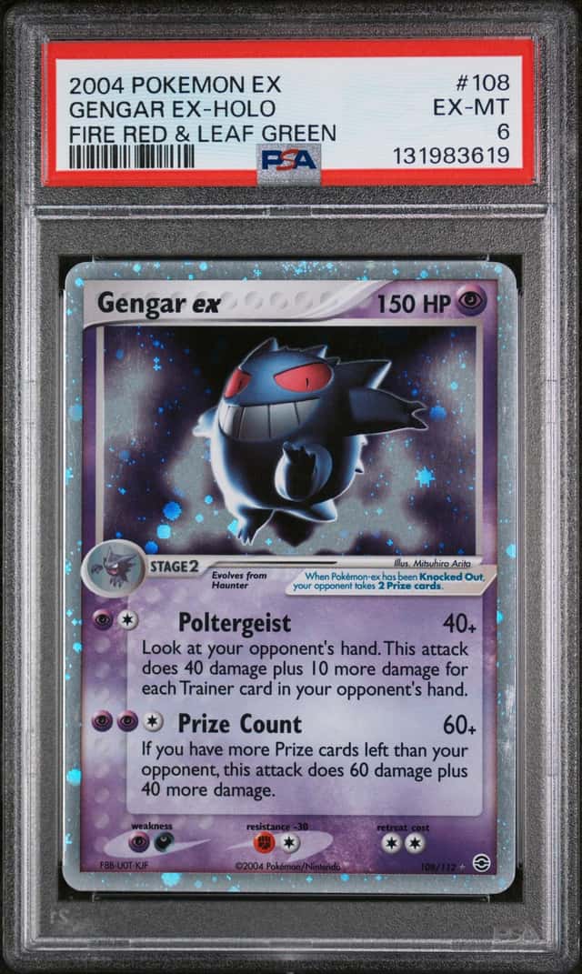 Pokemon Gengar EX Holo Fire Red & Leaf Green 108 PSA 6