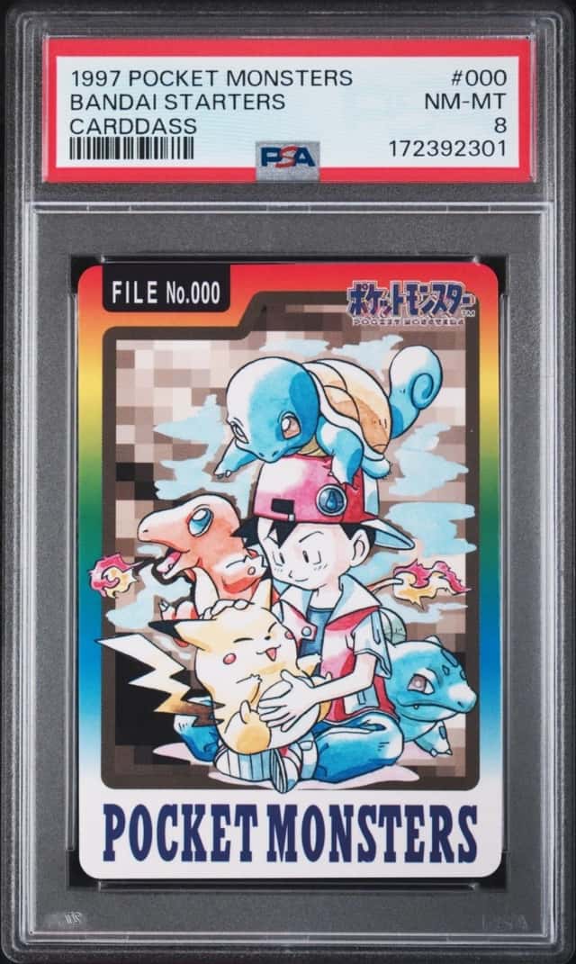PSA 8 2026 CERT BANDAI STARTERS 1997 POCKET MONSTERS CARDDASS #000