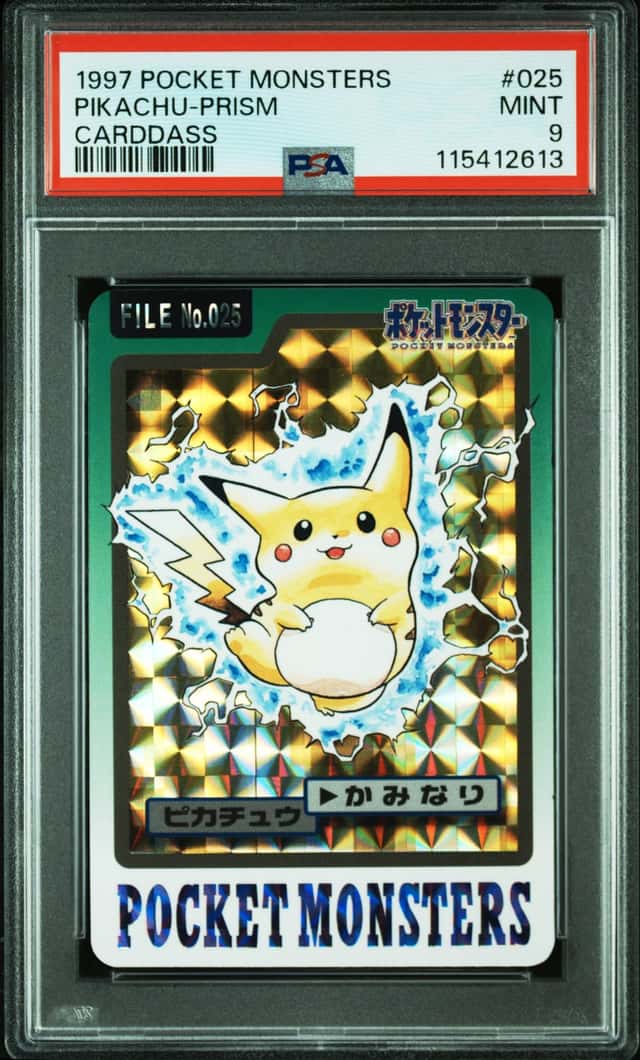 PSA 9 2026 CERT PIKACHU-PRISM 1997 POCKET MONSTERS CARDDASS #025