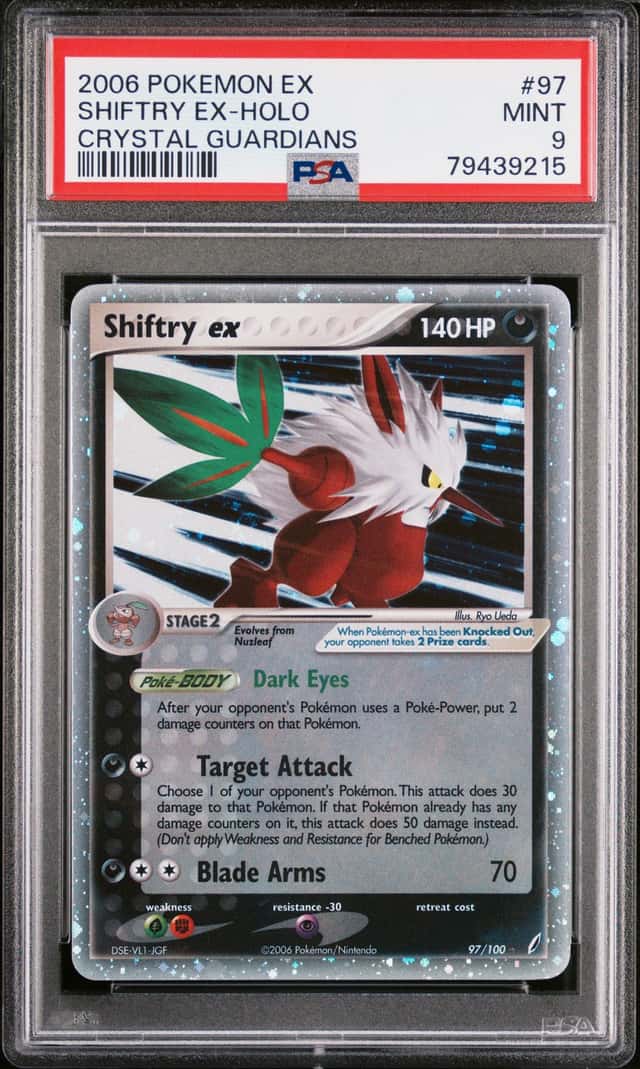 2006 POKEMON EX CRYSTAL GUARDIANS #97/100 SHIFTRY HOLO PSA 9