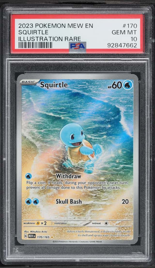 2023 Pokemon Scarlet & Violet 151 IR Squirtle #170 PSA 10 GEM MINT