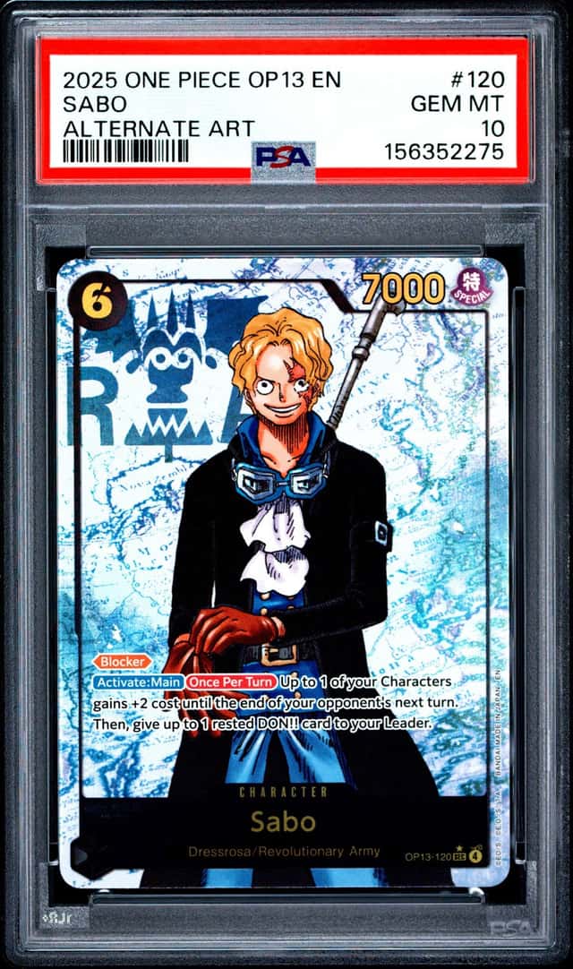 2025 One Piece Carrying On His Will SEC Alt Art Sabo #OP13-120 PSA 10 GEM MINT