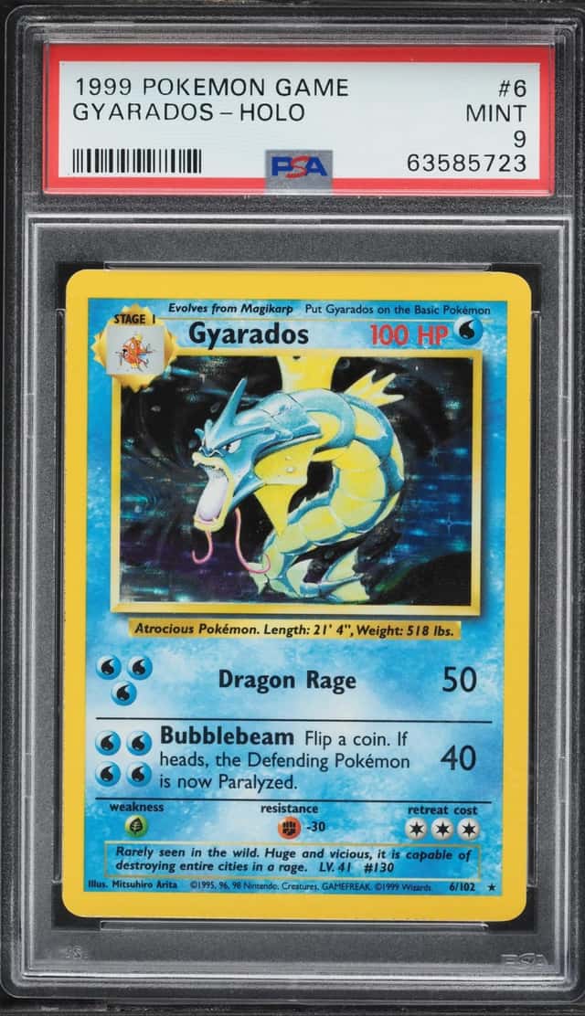 1999 Pokemon Base Set Holo Gyarados #6 PSA 9 MINT