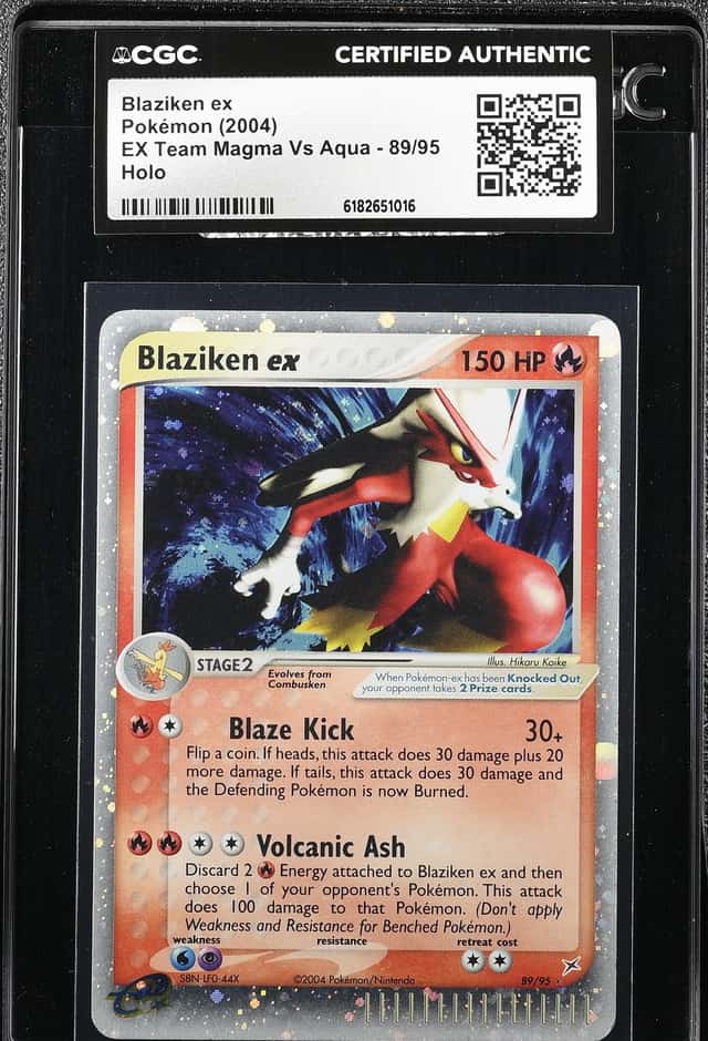 2004 Pokemon EX Team Magma Vs Aqua Holo Blaziken EX #89 CGC AUTH