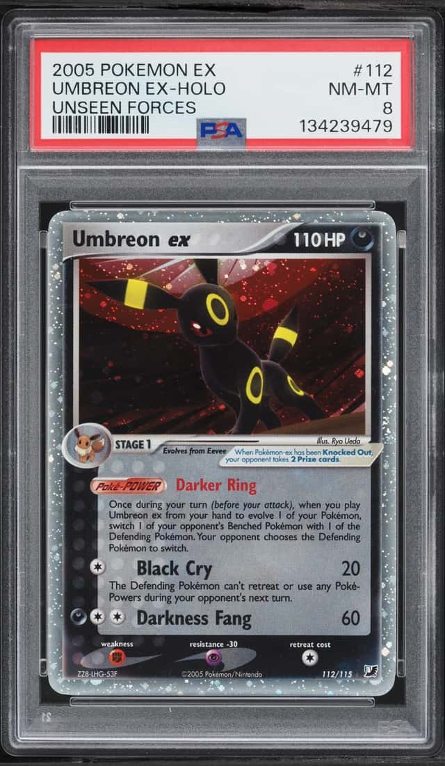 2005 Pokemon EX Unseen Forces Holo Umbreon EX #112 PSA 8 NM-MT