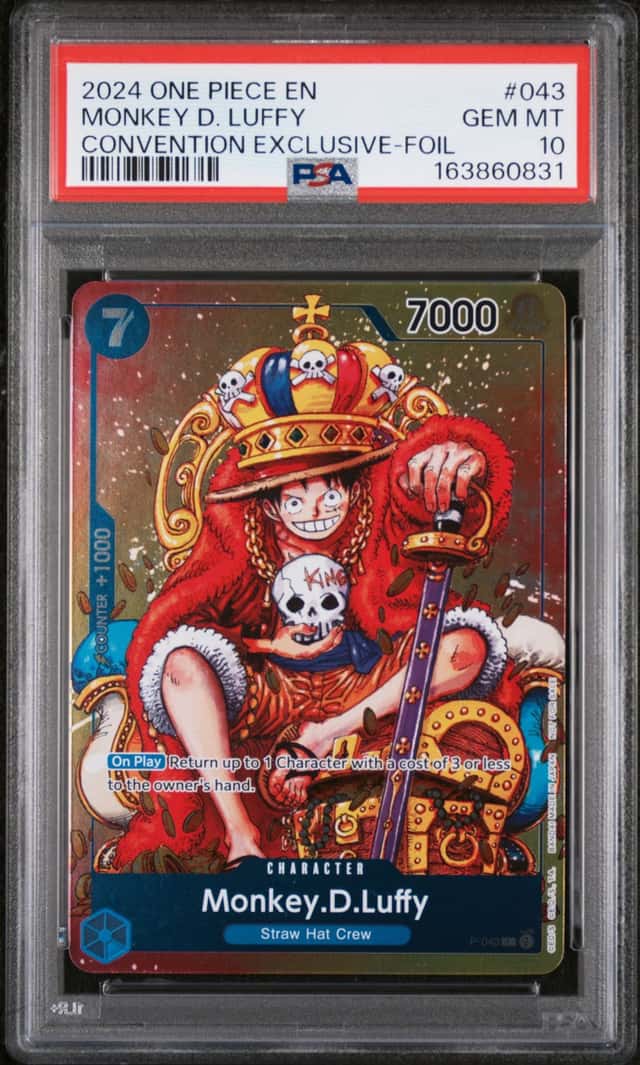Bandai One Piece Monkey D. Luffy P-043 2024 Convention Promo Foil PSA 10
