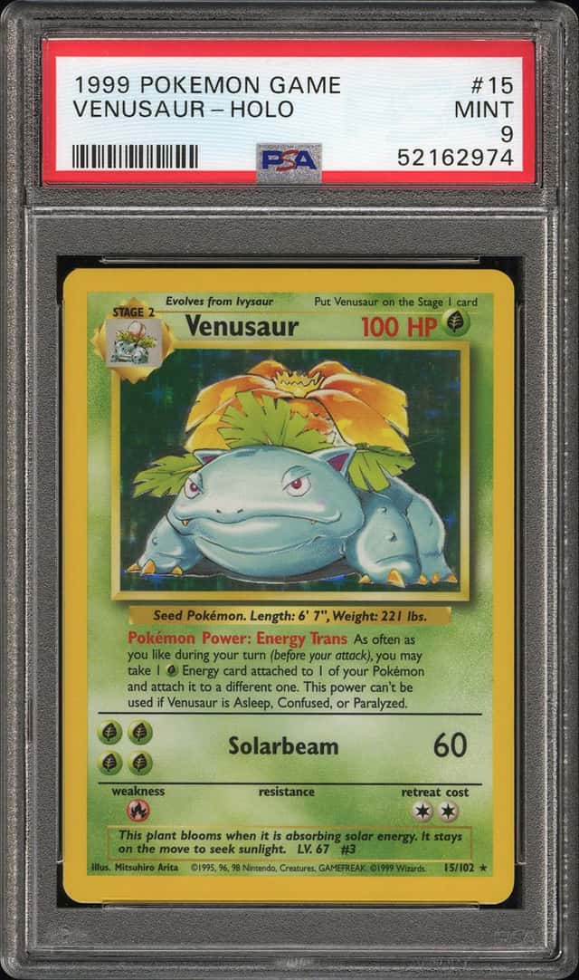 1999 Pokemon Game Holo Venusaur #15