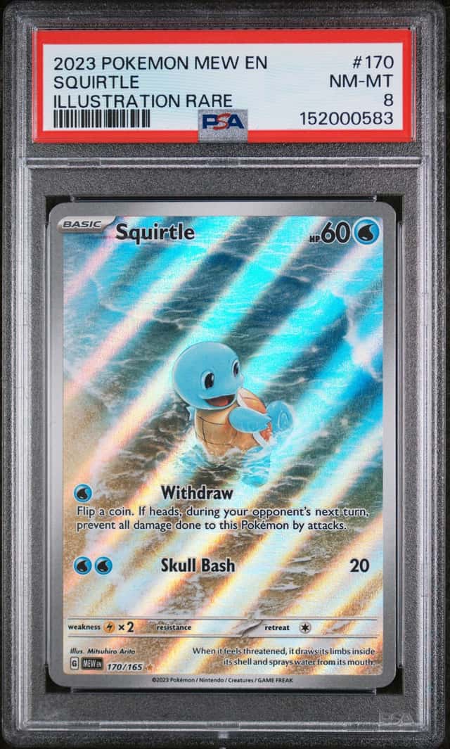 Pokémon Squirtle TCG 170/165 Scarlet & Violet Holo Illustration Rare