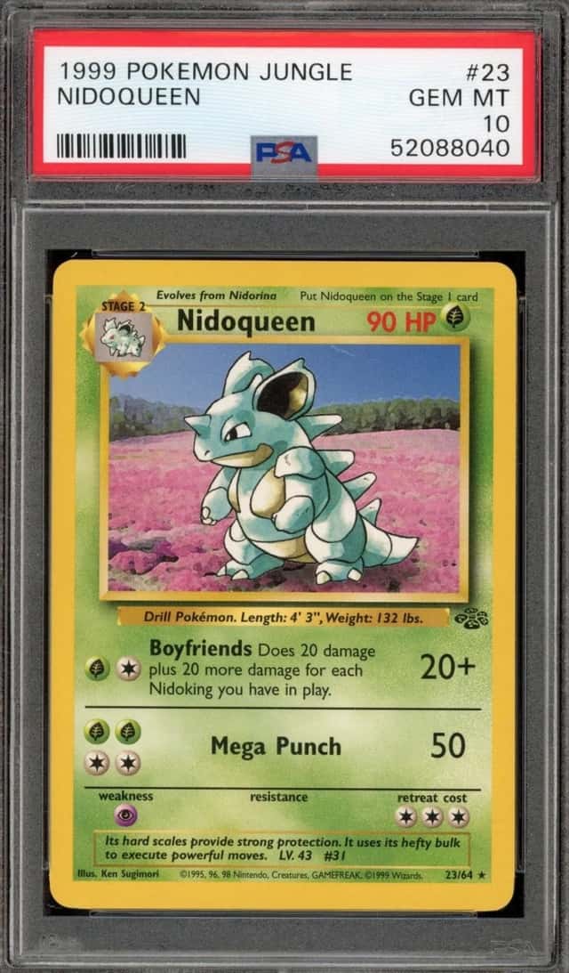 Pokemon Nidoqueen Jungle Unlimited 23/64 PSA 10 Gem Mint