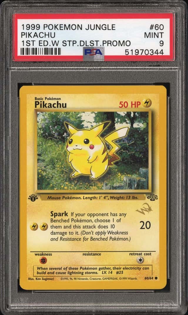 Pokemon Pikachu Jungle 60/64 1st Edition W Stamp Duelist Promo PSA 9 Mint
