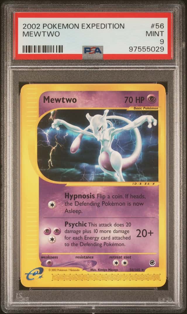 MEWTWO 2002 POKEMON EXPEDITION 56/165 RARE HOLO PSA 9 Q1736