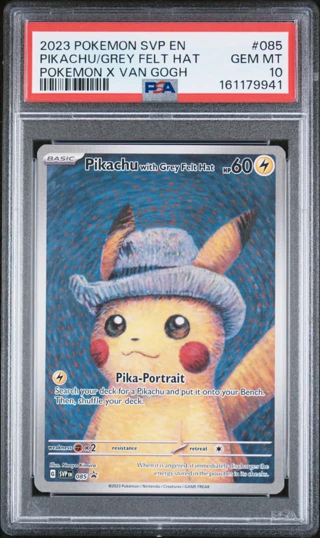 Pokemon Pikachu With Grey Felt Hat Sv Black Star Promo 085 Van Gogh PSA 10