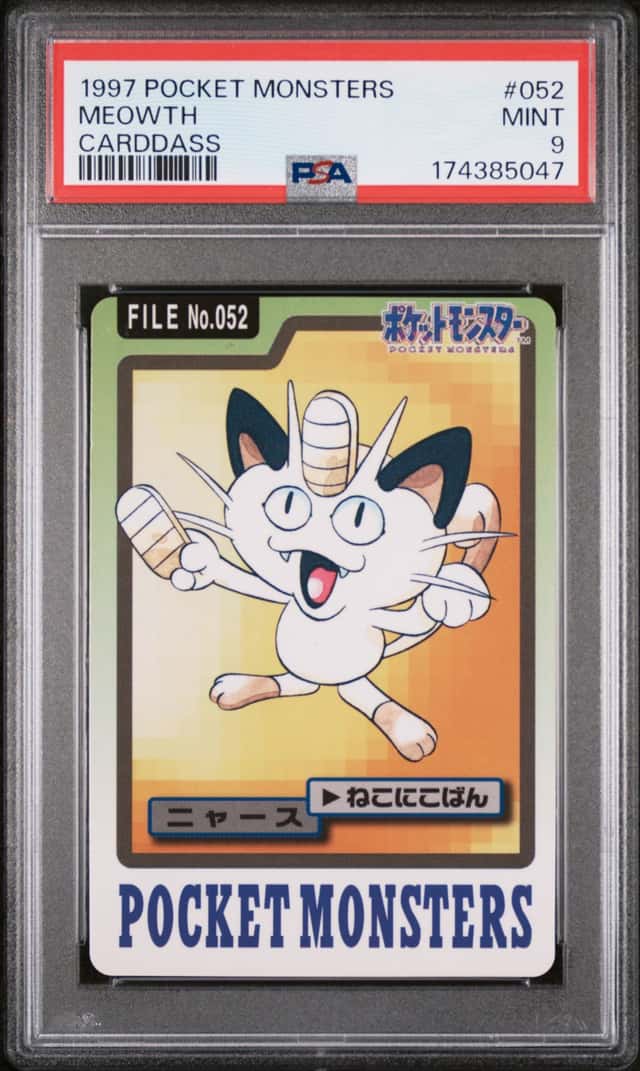 PSA 9 2026 CERT MEOWTH 1997 POCKET MONSTERS CARDDASS #052