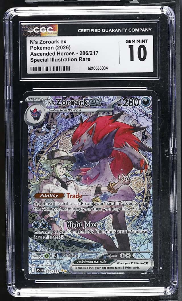 N's Zoroark EX #286 CGC 10 Gem Mint Holo Ascended Heroes Pokemon Card 🔥🔥