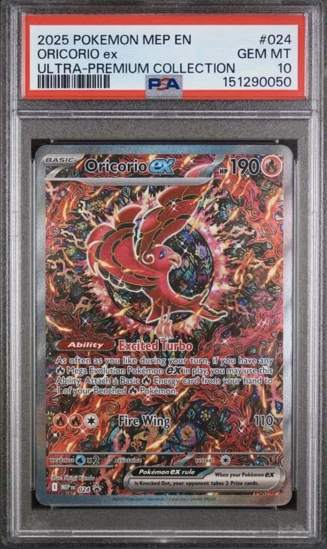 Pokemon Oricorio ex Full Art Holo Promo PSA 10 2025 Mega Evolution #024