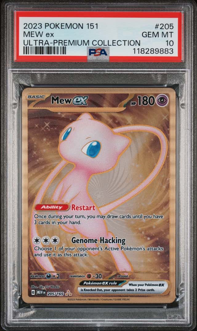 Pokémon Mew ex 205/165 Pokémon 151 UPC Ultra Rare Holo EN PSA 10 GEM MT