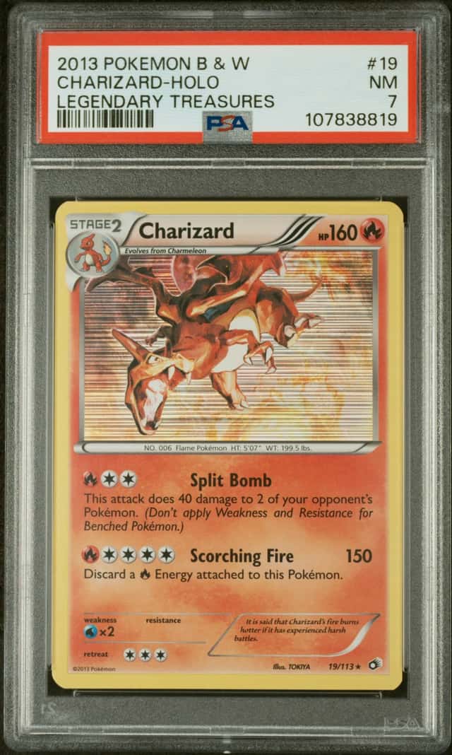 2013 pokémon charizard holo psa 7 Legendary Treasures #19