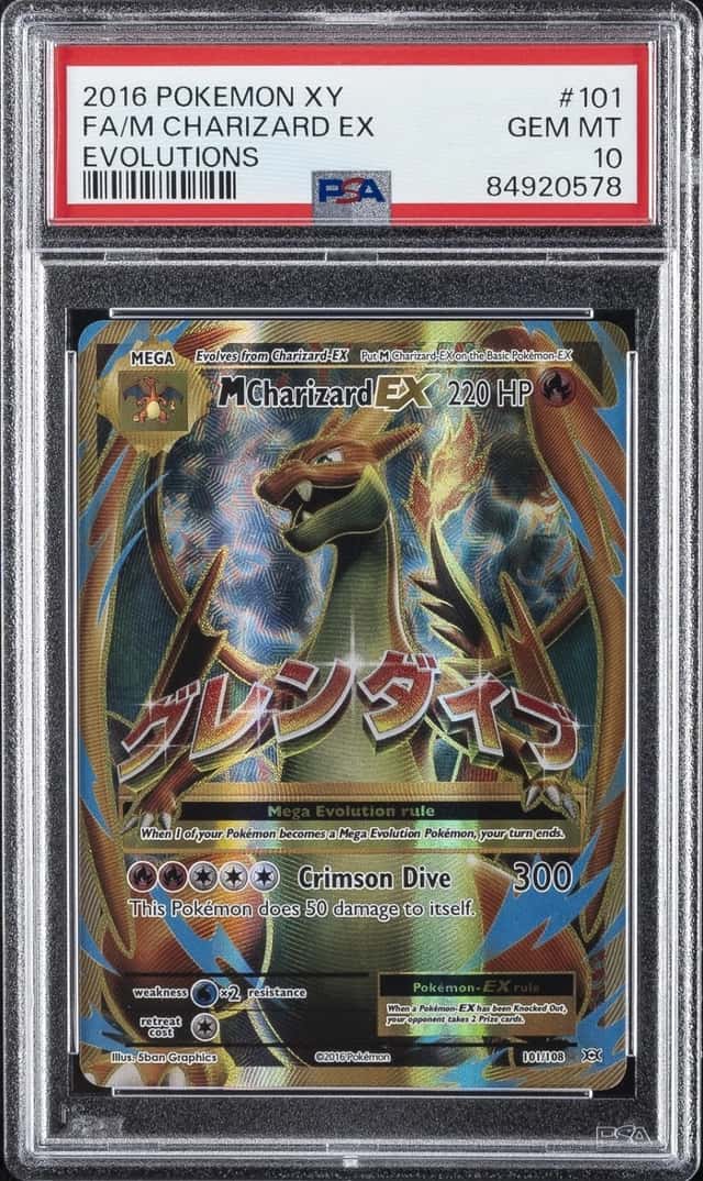 2016 POKEMON XY EVOLUTIONS #101 FULL ART/M CHARIZARD EX PSA 10