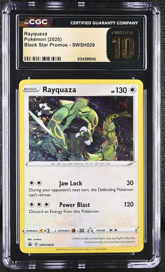 Pokemon Rayquaza Black Star Promos SWSH029 Cosmos Holo CGC 10 Pristine