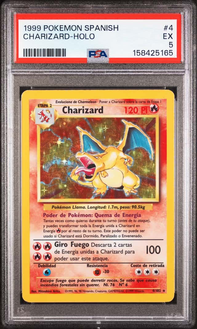 1999 POKEMON SPANISH #4 CHARIZARD-HOLO PSA 5