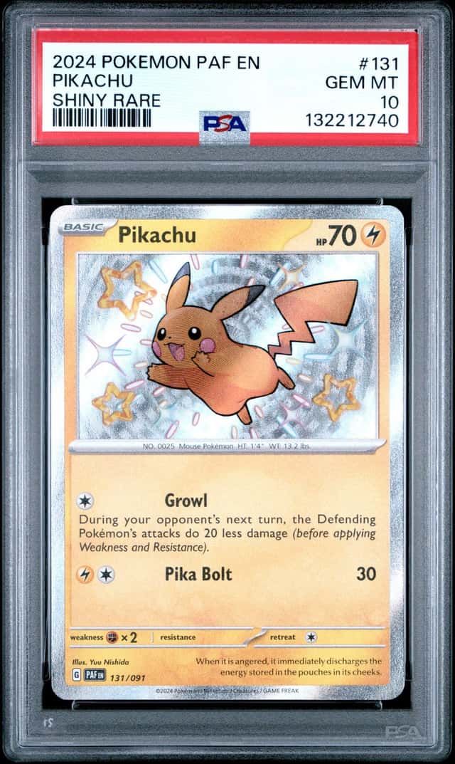 Pokemon Pikachu Paldean Fates 131/091 Shiny Rare PSA 10 Gem Mint