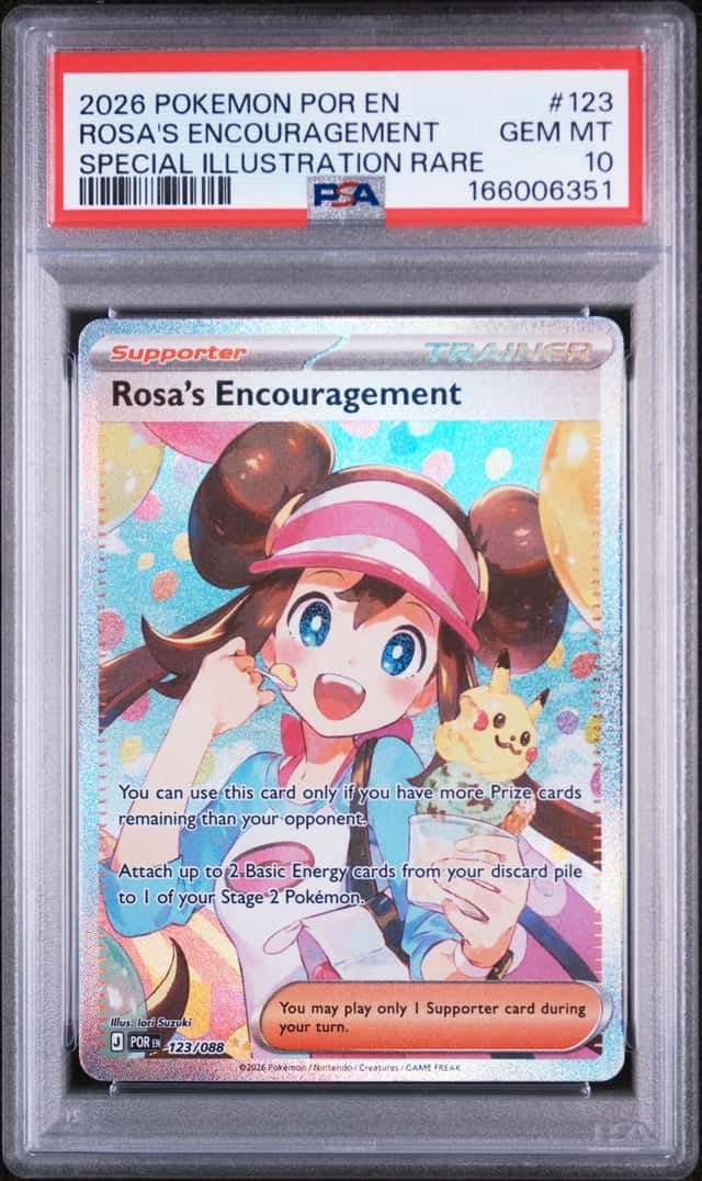 The Pokémon Company Rosa's Encouragement 123/088 Me03 SIR Holo PSA 10 EN