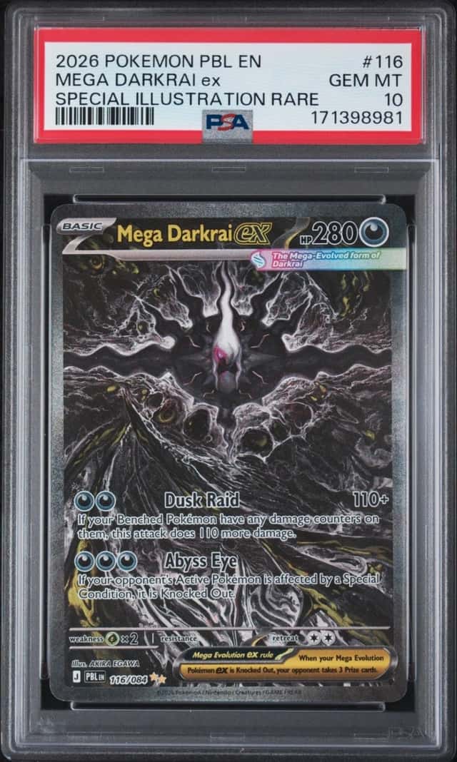 2026 POKEMON PBL EN-PITCH BLACK SPECIAL ILLUSTRATION RARE MEGA DARKRAI EX PSA 10