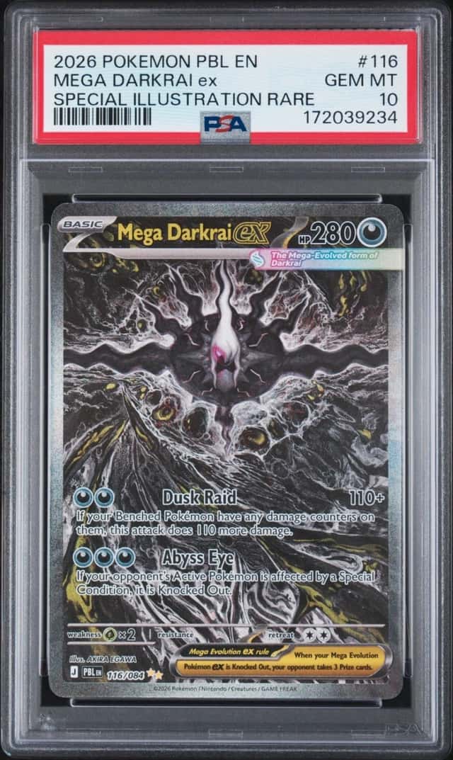 2026 POKEMON PBL EN-PITCH BLACK SPECIAL ILLUSTRATION RARE MEGA DARKRAI EX PSA 10