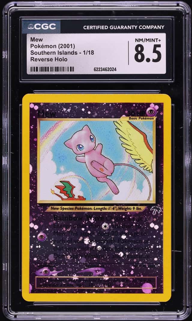 2001 Pokemon Southern Islands Reverse Holo Mew #1 CGC 8.5 NM-MT+