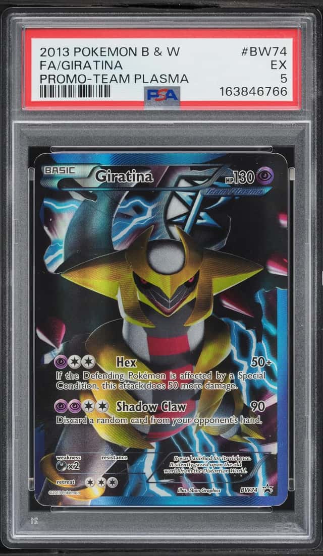 2013 Pokemon Black & White Black Star Promo Team Plasma Full Art Giratina #BW74 PSA 5 EX