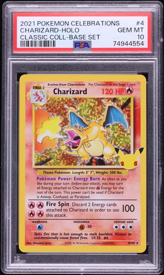 2021 Pokemon Sword & Shield Celebrations Classic Collection Holo Charizard #4 PSA 10 GEM MINT