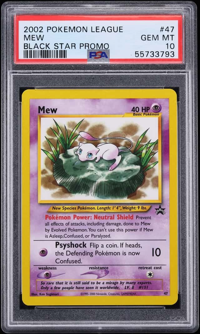 2002 Pokemon League Black Star Promo Mew #47 PSA 10 GEM MINT
