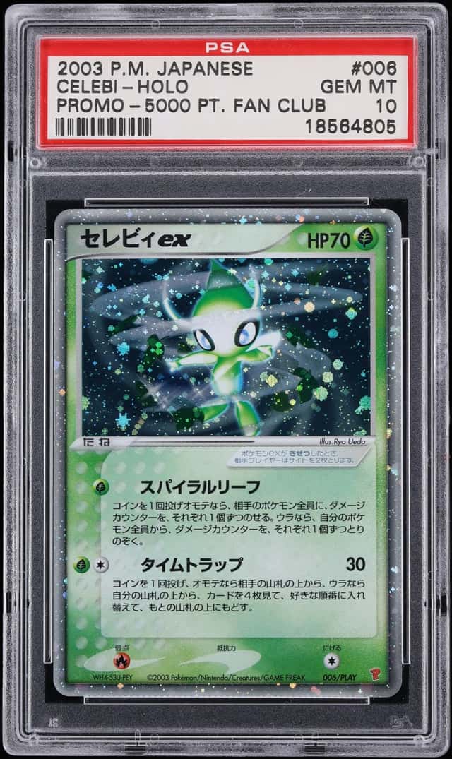 2003 Pokemon Japanese Play Promo Fan Club 5000 Points Holo Celebi ex #6 PSA 10 GEM MINT