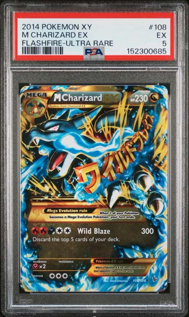2014 POKEMON XY FLASHFIRE ULTRA RARE #108 M CHARIZARD EX PSA 5