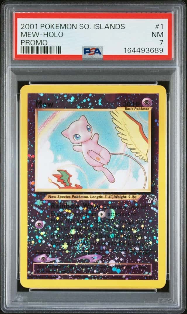 2001 POKEMON SOUTHERN ISLANDS PROMO #1 MEW-HOLO PSA 7