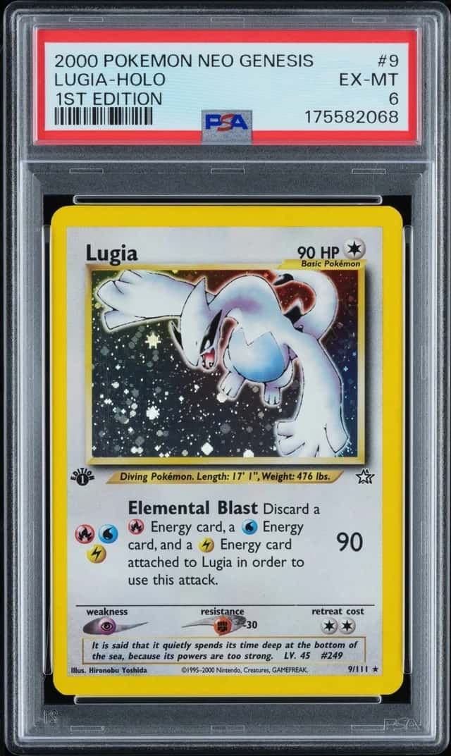 2000 POKEMON NEO GENESIS 1ST EDITION #9 LUGIA-HOLO PSA 6