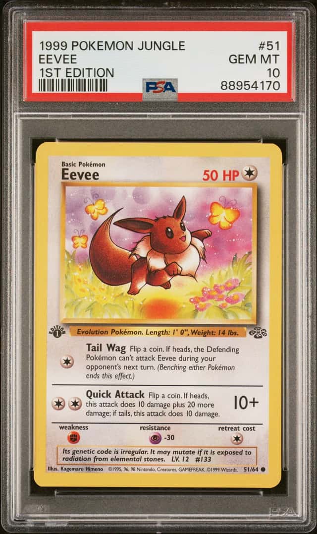 Pokemon Eevee Jungle 51/64 1st Edition PSA 10 Gem Mint