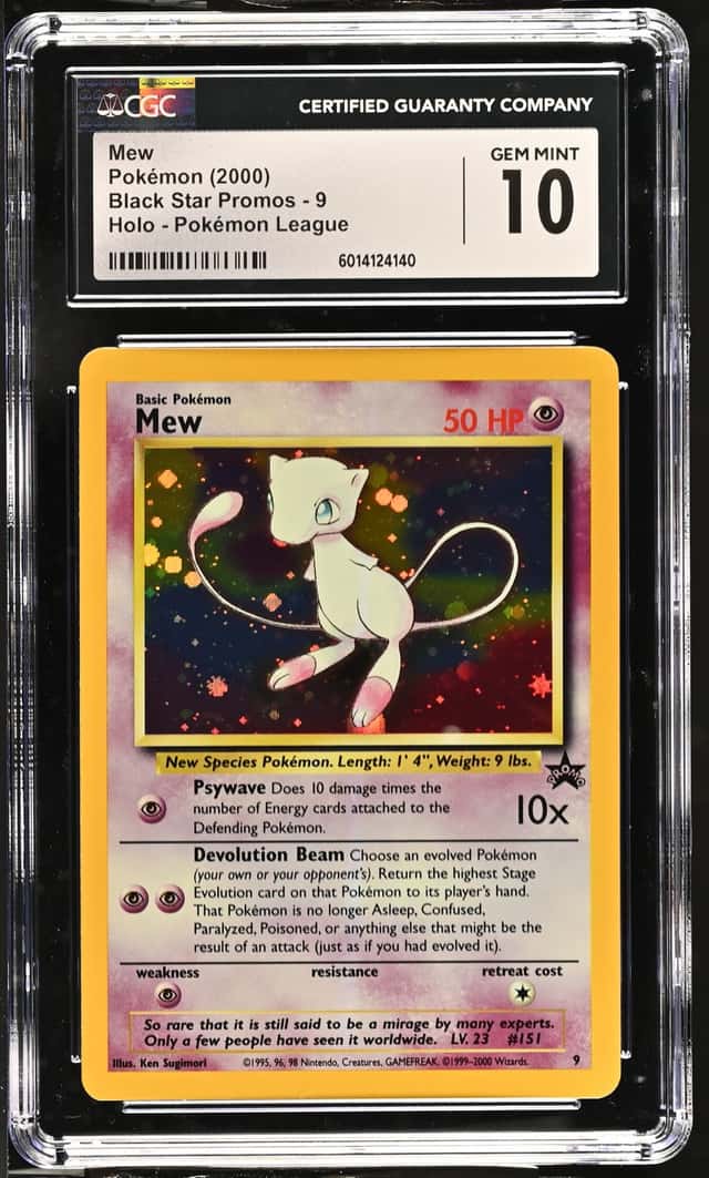 2000 Pokemon Mew #9 Black Star Promo League Holo CGC 10 Gem Mint WOTC