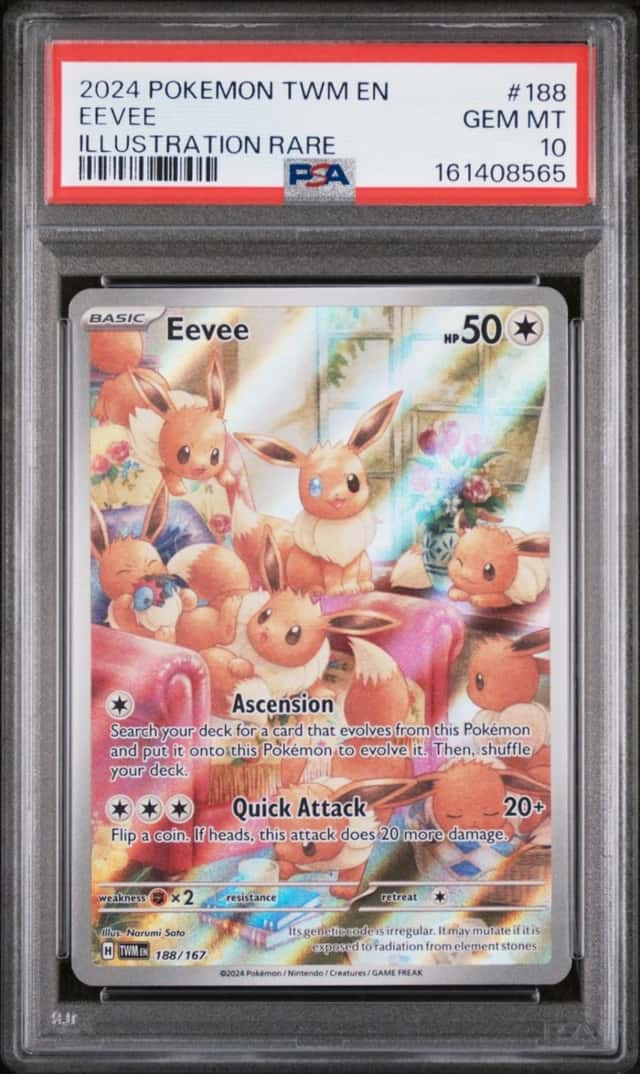 Pokemon Eevee Twilight Masquerade 188/167 Illustration Rare PSA 10 Gem Mint
