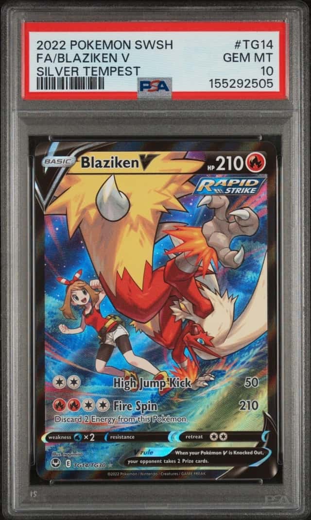 PSA 10 Blaziken V TG14/TG30 Trainer Gallery Rare Silver Tempest Pokemon Card