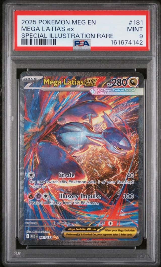 2025 POKEMON MEGA EVOLUTION SPECIAL ILLUSTRATION RARE #181 MEGA LATIAS EX PSA 9