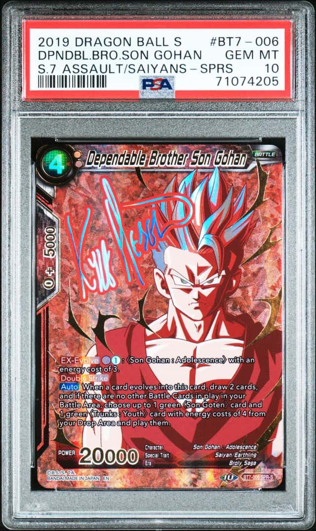 2019 Dragon Ball Super Assault Of Saiyans Dependable Brother Son Gohan SPR-S #BT7-006 PSA 10