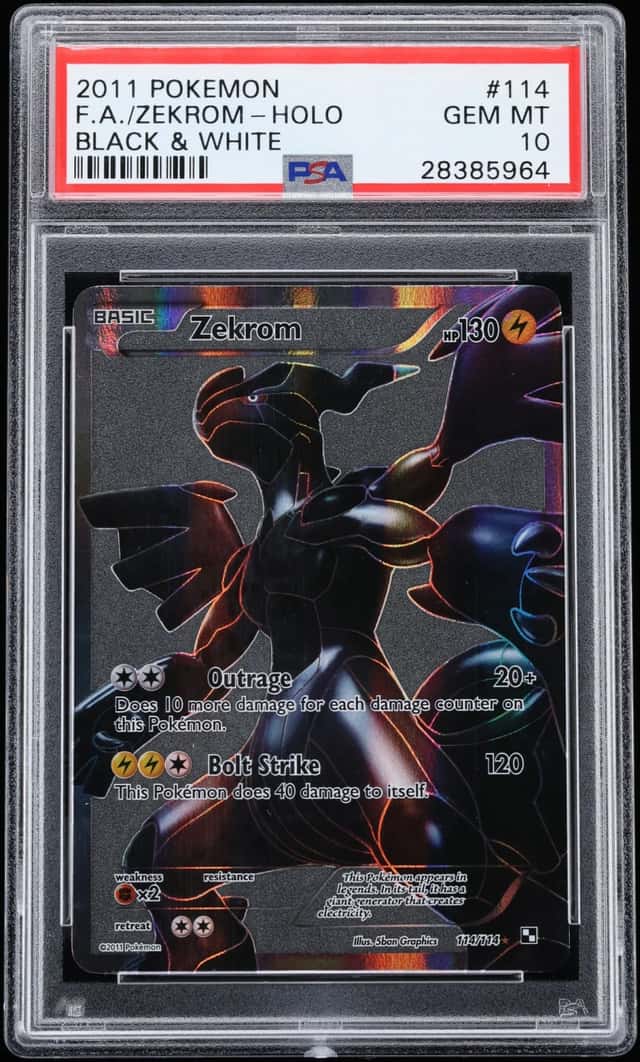 2011 Pokemon Black & White Full Art Zekrom #114 PSA 10 GEM MINT