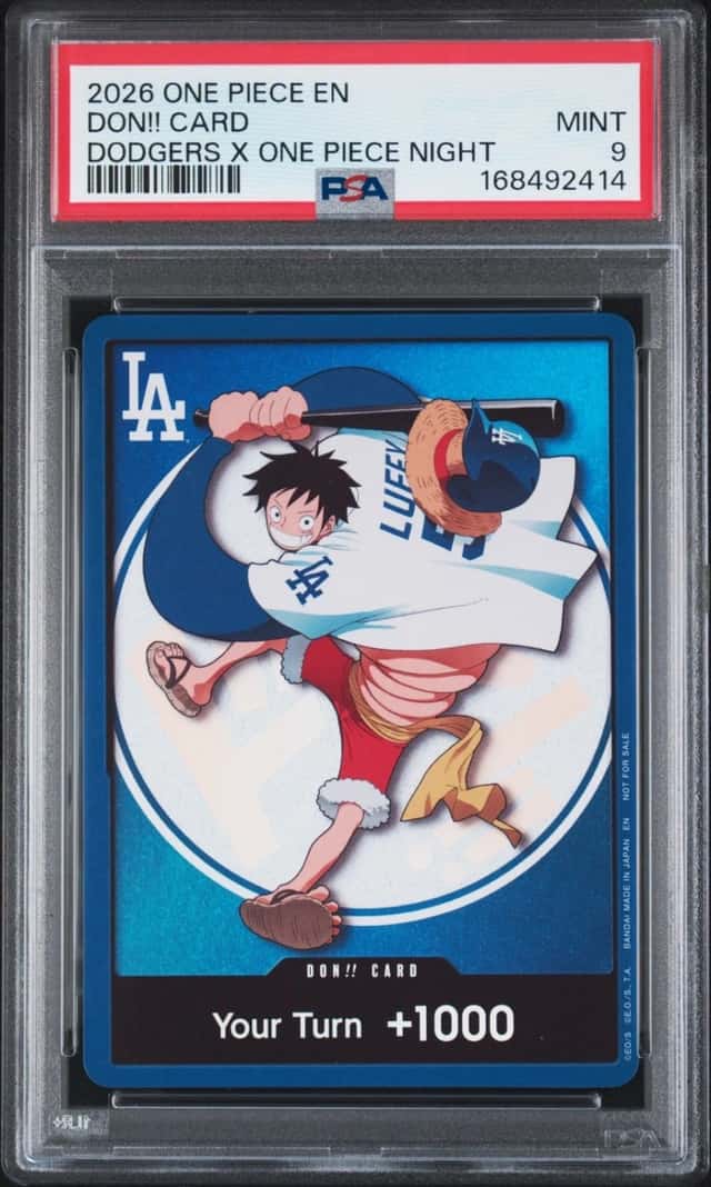 2026 ONE PIECE PROMOS DODGERS X ONE PIECE NIGHT DON!! CARD PSA 9