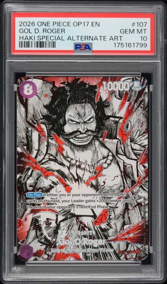 2026 ONE PIECE OP17-THE WORLD'S STRONGEST WARRIORS #107 GOL D. ROGER PSA 10