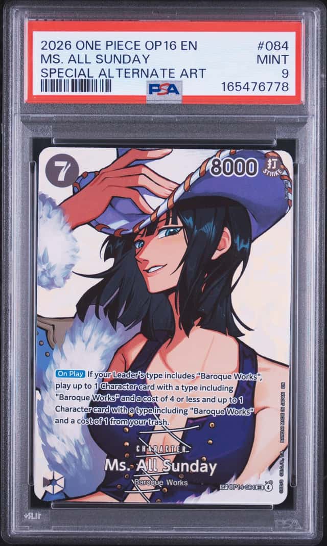 2026 ONE PIECE OP16-THE TIME OF BATTLE #084 MS. ALL SUNDAY PSA 9