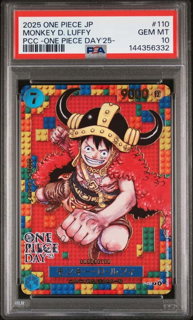 2025 ONE PIECE JAPANESE PREMIUM CARD #110 MONKEY D. LUFFY PSA 10