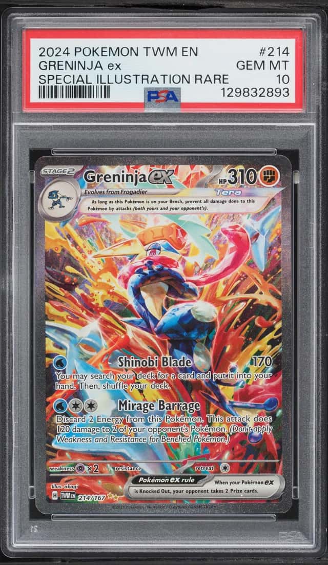2024 Pokemon Scarlet & Violet Twilight Masquerade SIR Greninja ex #214 PSA 10 GEM MINT